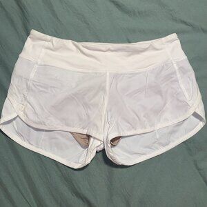 White Lululemon Athletic Shorts